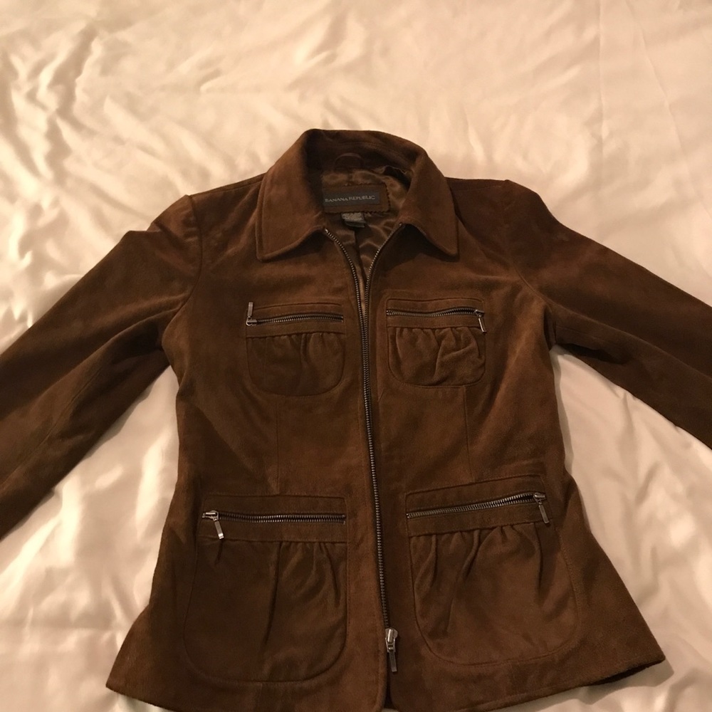 Suede leather jacket